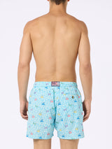 Man Comfort Light Badeshorts mit Krabben-Print