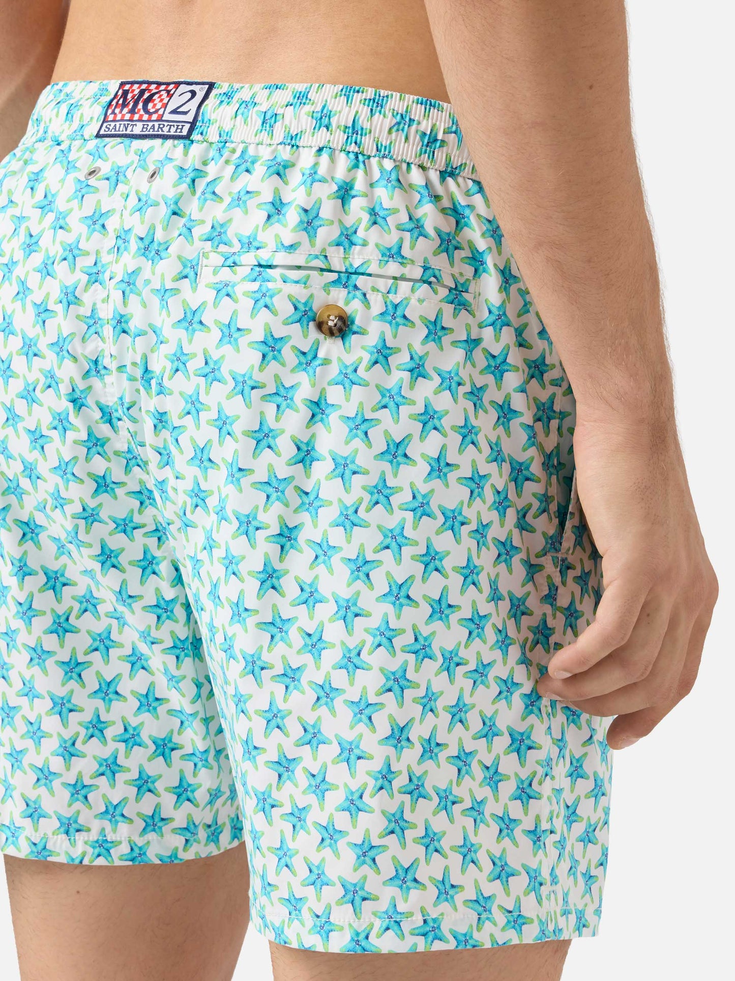 Badeshorts Comfort Light mit Seestern-Print