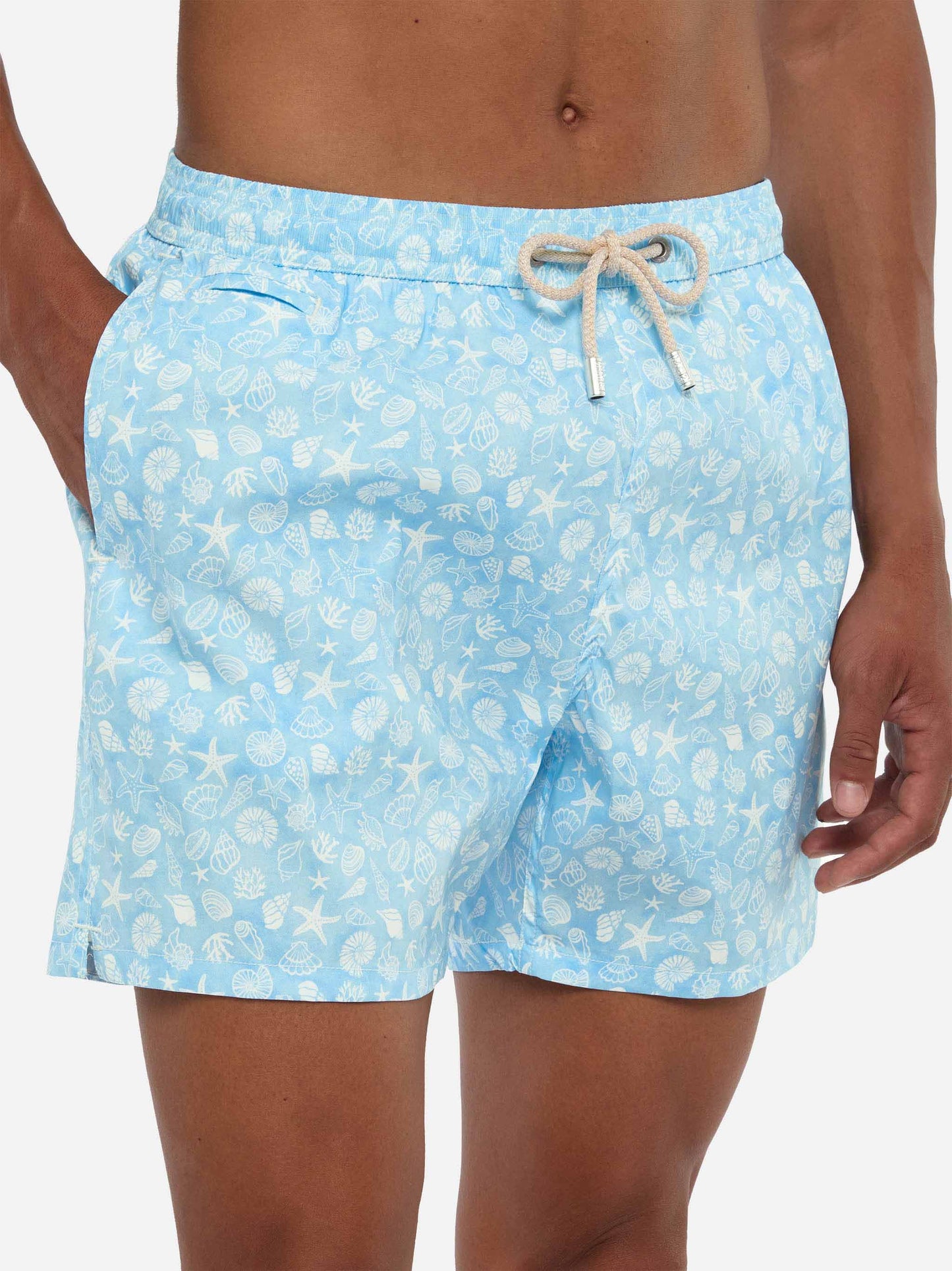 Comfort Light Badeshorts mit Muschel-Print
