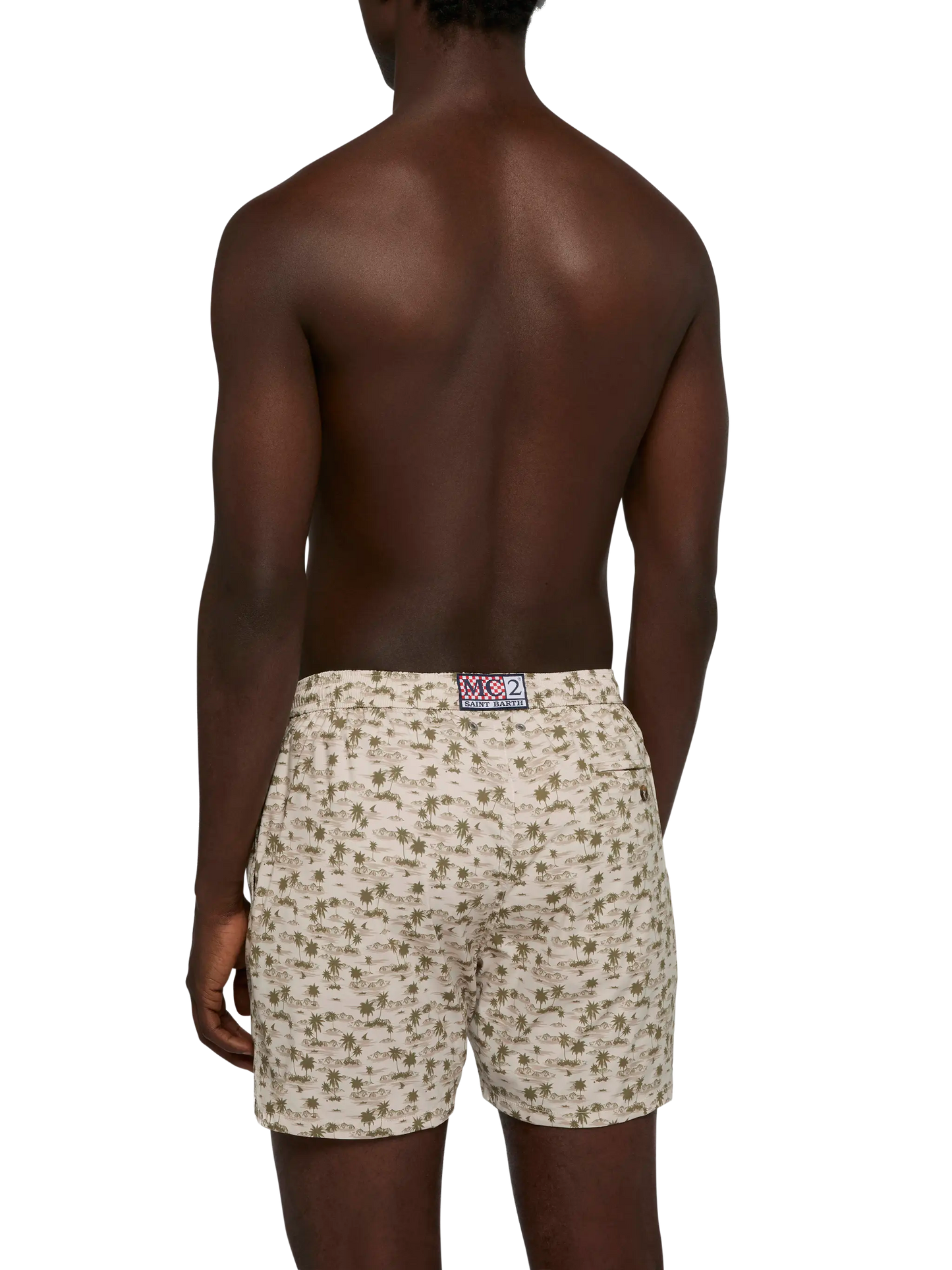 Comfort Light swim shorts with beach print