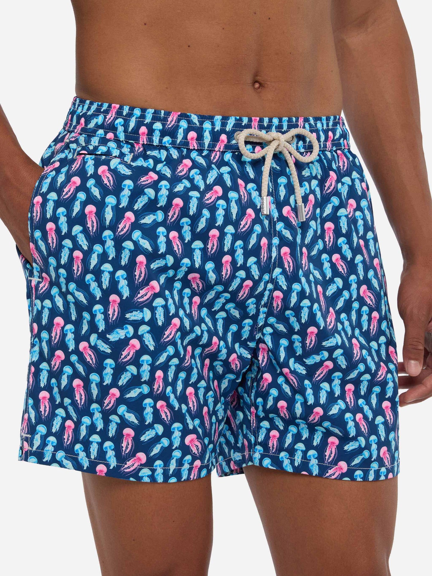 Comfort Light swim shorts with jellyfish print