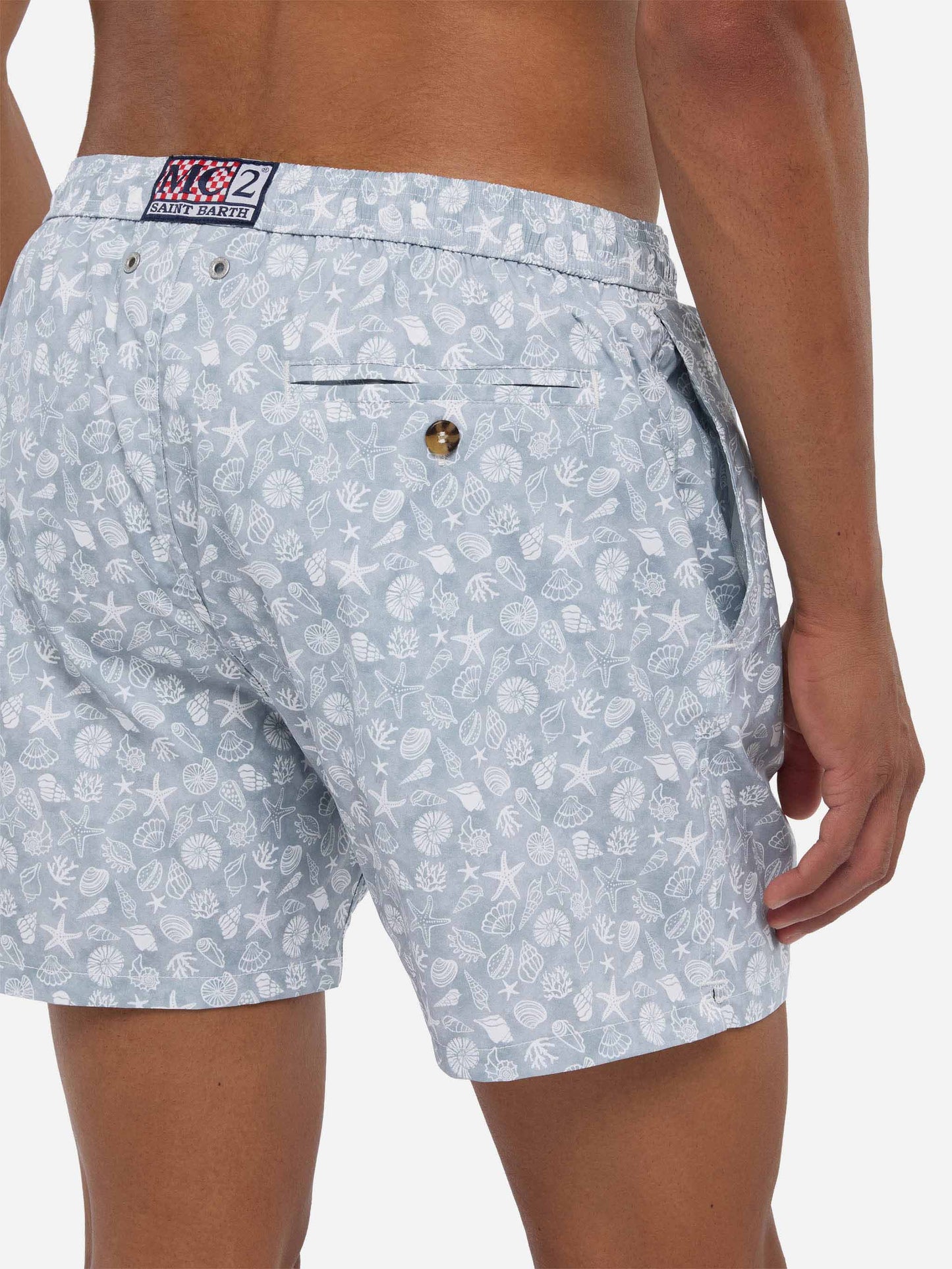Comfort Light Badeshorts mit Muschel-Print