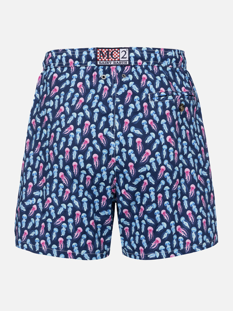 Man Comfort Light Badeshorts mit Quallen-Print