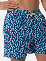 Man Comfort Light swim shorts with jellyfishes print