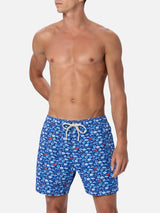 Man Comfort Light swim shorts with fishes print