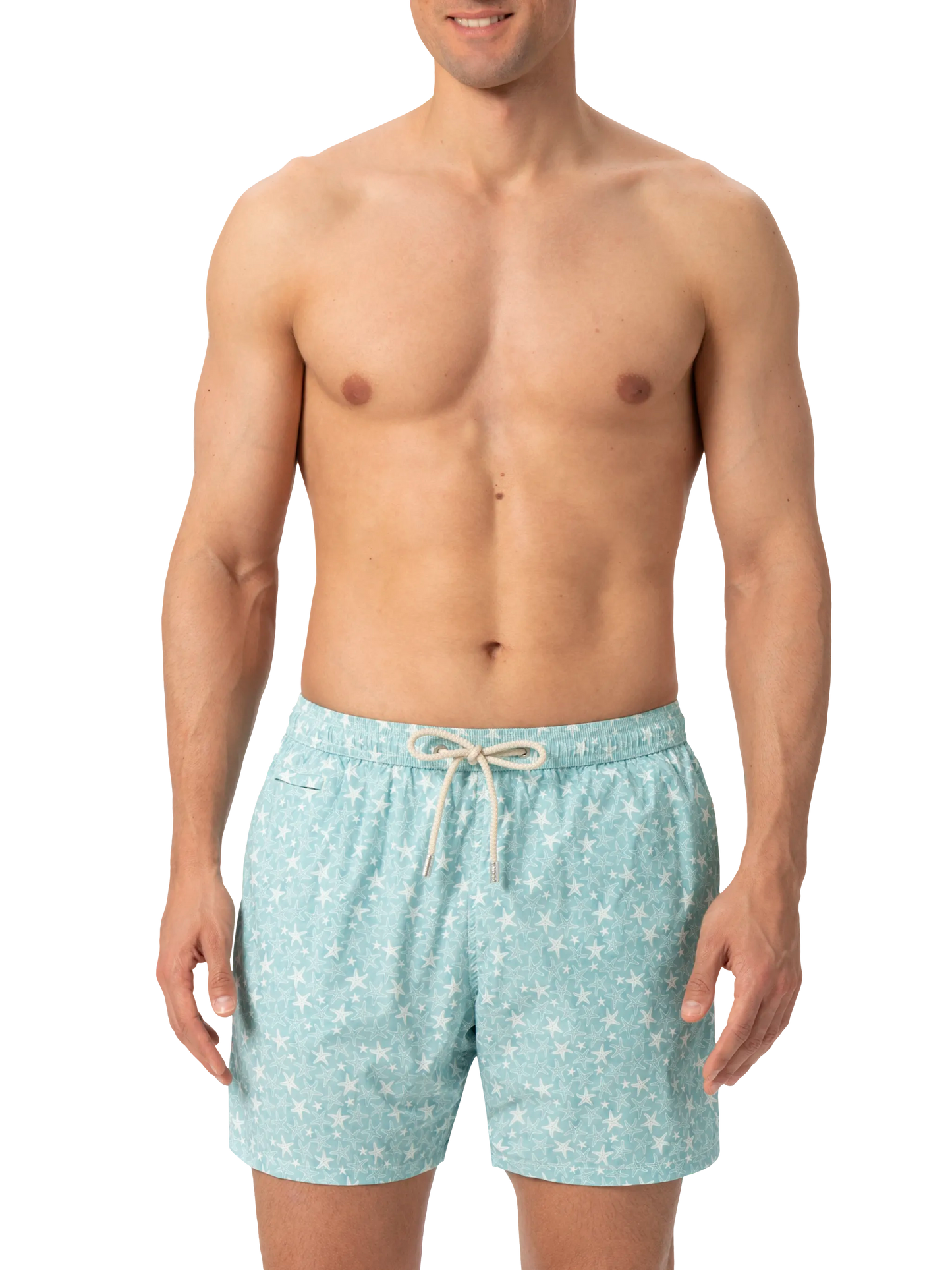 Costume mare Comfort Light con stampa conchiglie tropicali