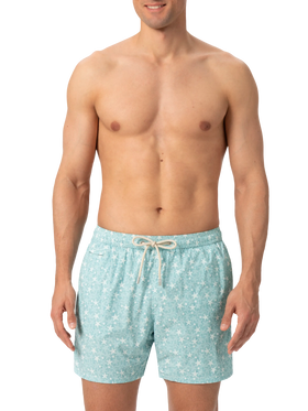 Costume mare Comfort Light con stampa conchiglie tropicali