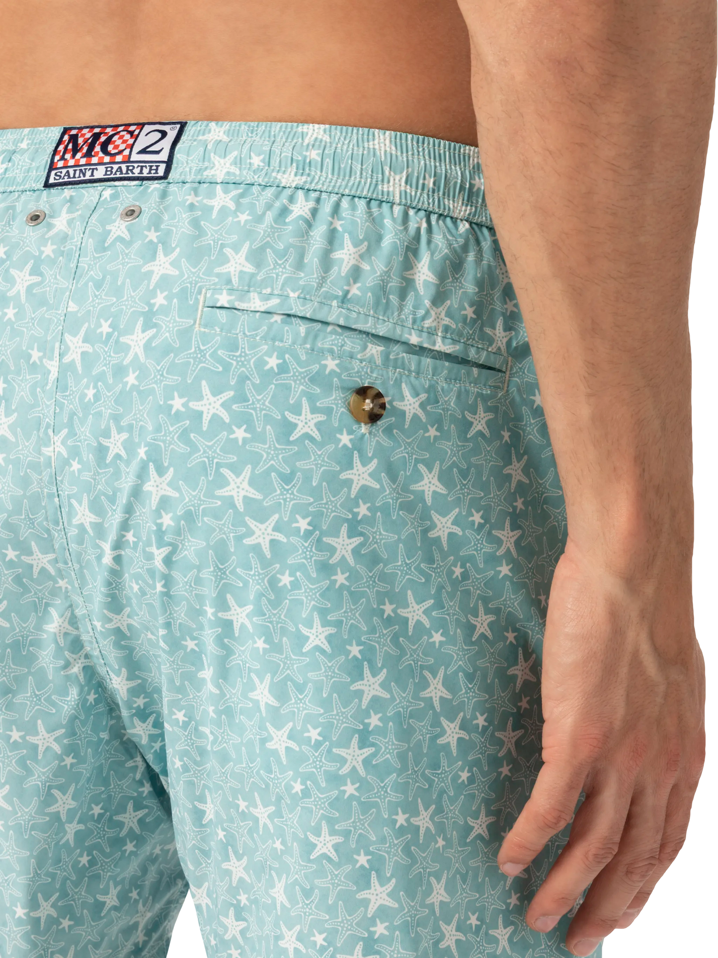 Costume mare Comfort Light con stampa conchiglie tropicali