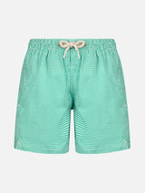 Boy Comfort Light swim shorts with gingham print