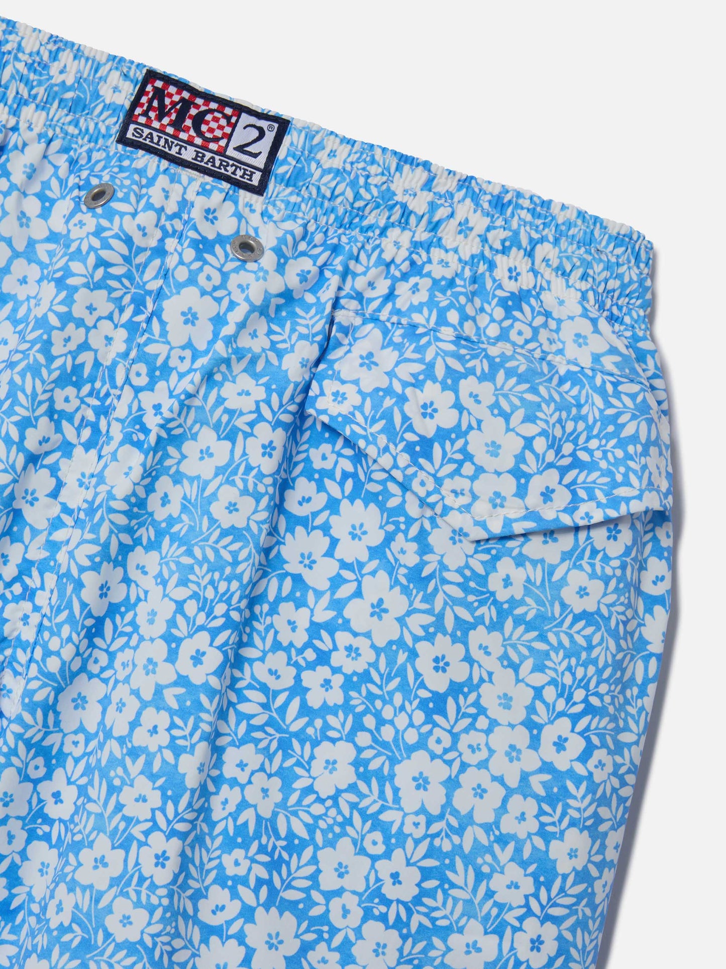 Klassische Comfort Light Stretch-Badeshorts mit Blumenprint 