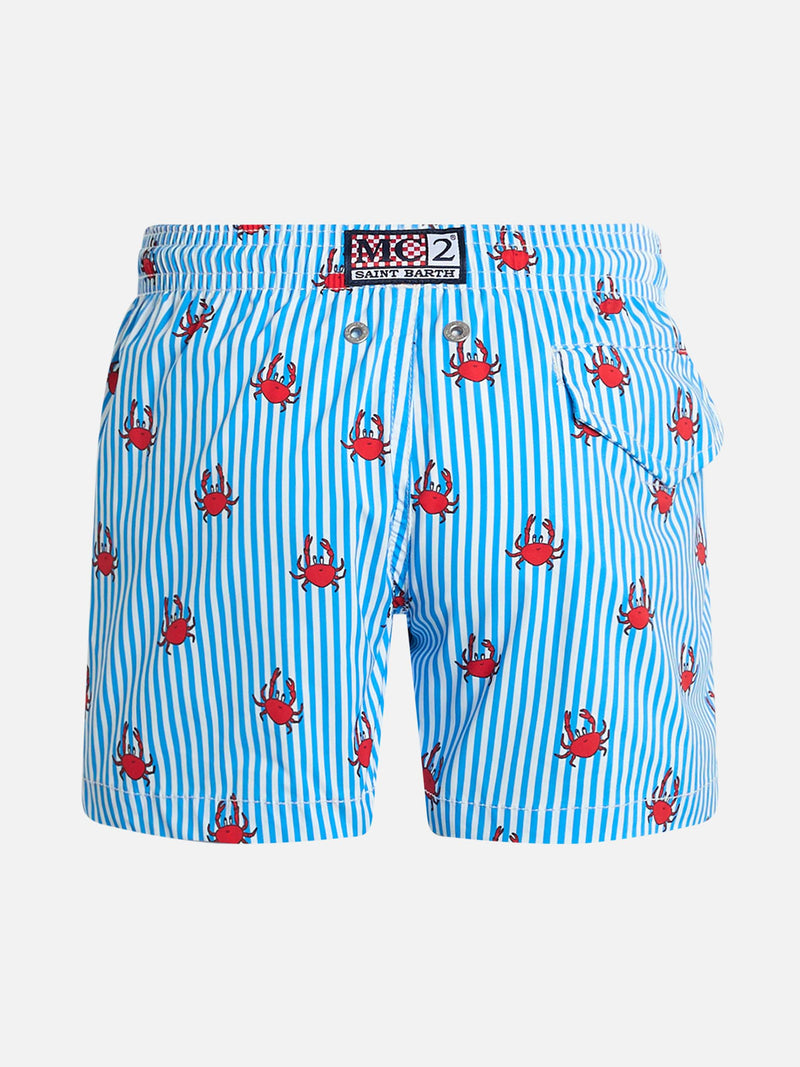 Boy Comfort Light swim shorts with crabs print