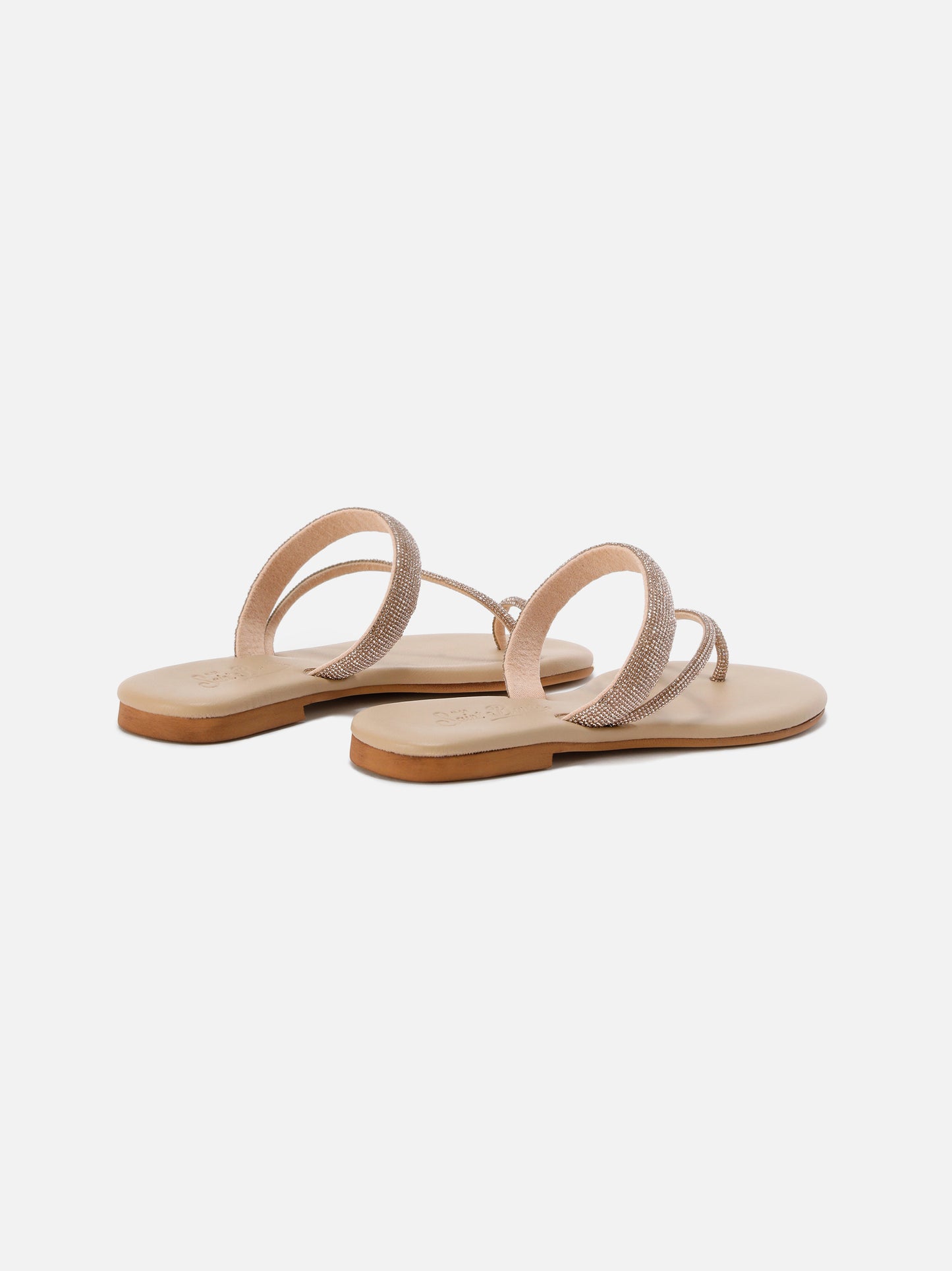 Sandalo Cora Ring Sandal con strass champagne