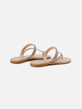 Sandalo Cora Ring Sandal con strass champagne