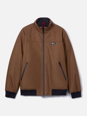 Wooly brown bomber jacket Country with teddy lining