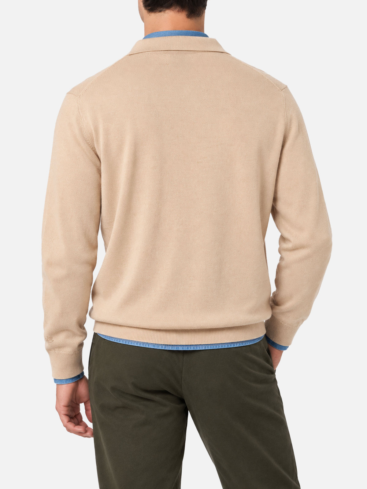 Polo beige Covent en 100% MERINO WOOL 