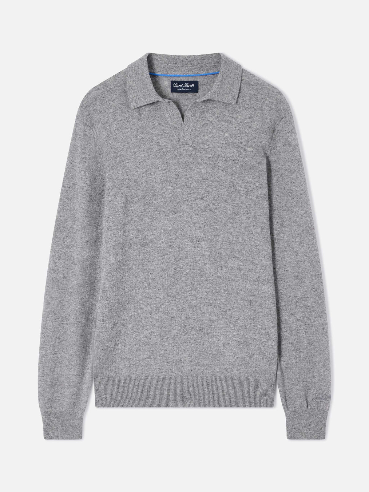 Polo Covent aus grauem Kaschmir 
