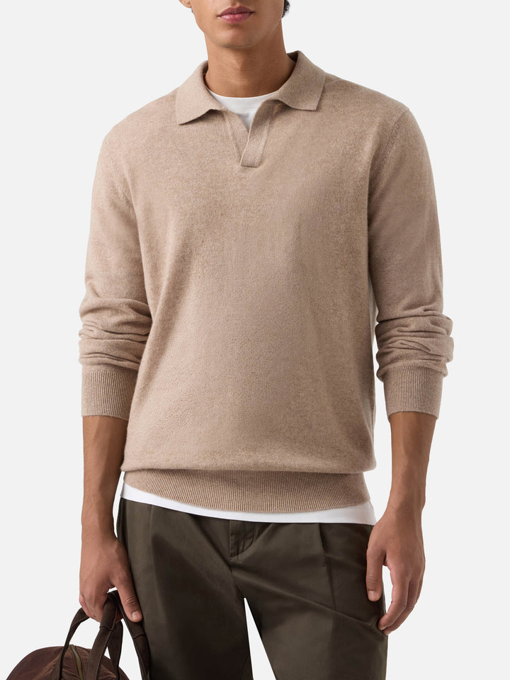 Polo Covent en cashmere camel 