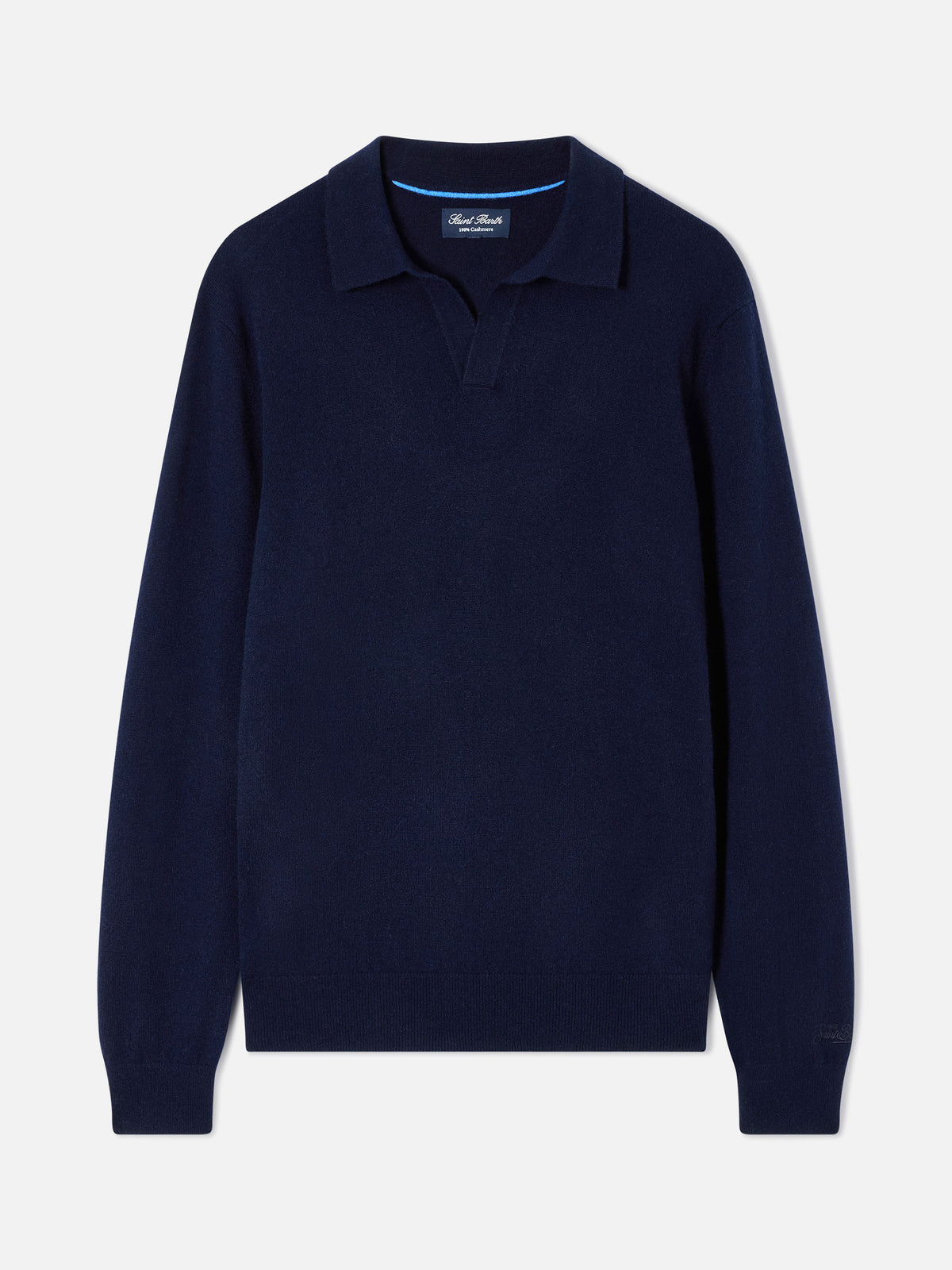 Polo Covent en cachemire blue bleu marine 