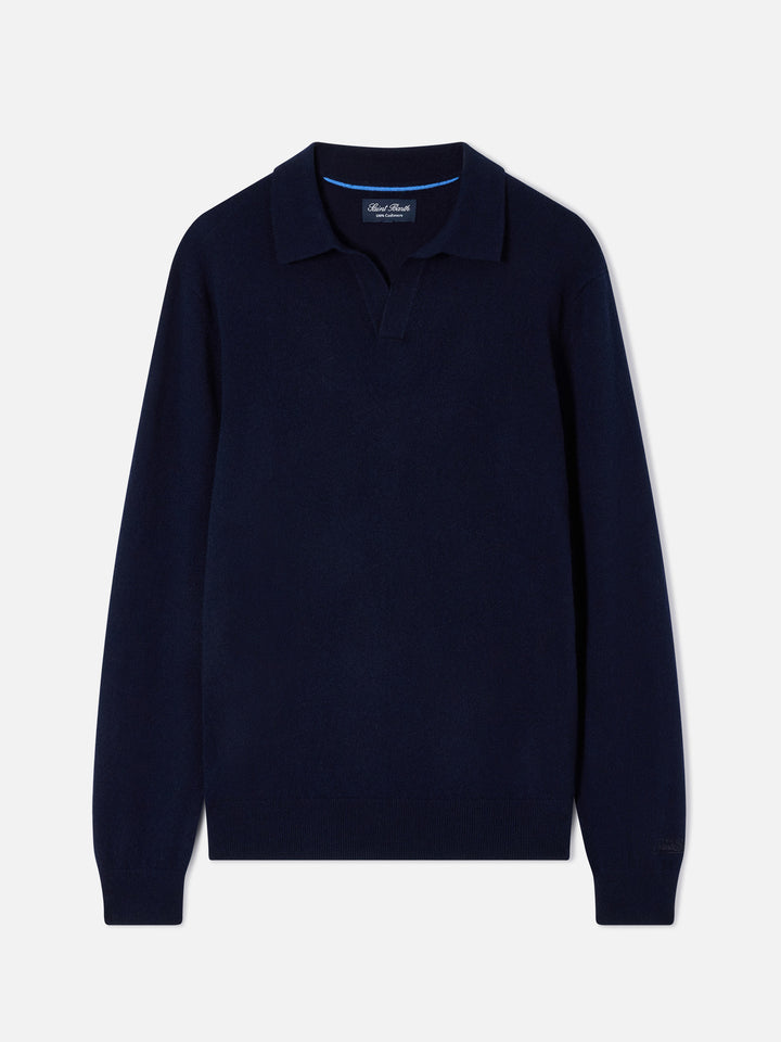 Polo Covent aus navyblauem blue Kaschmir 