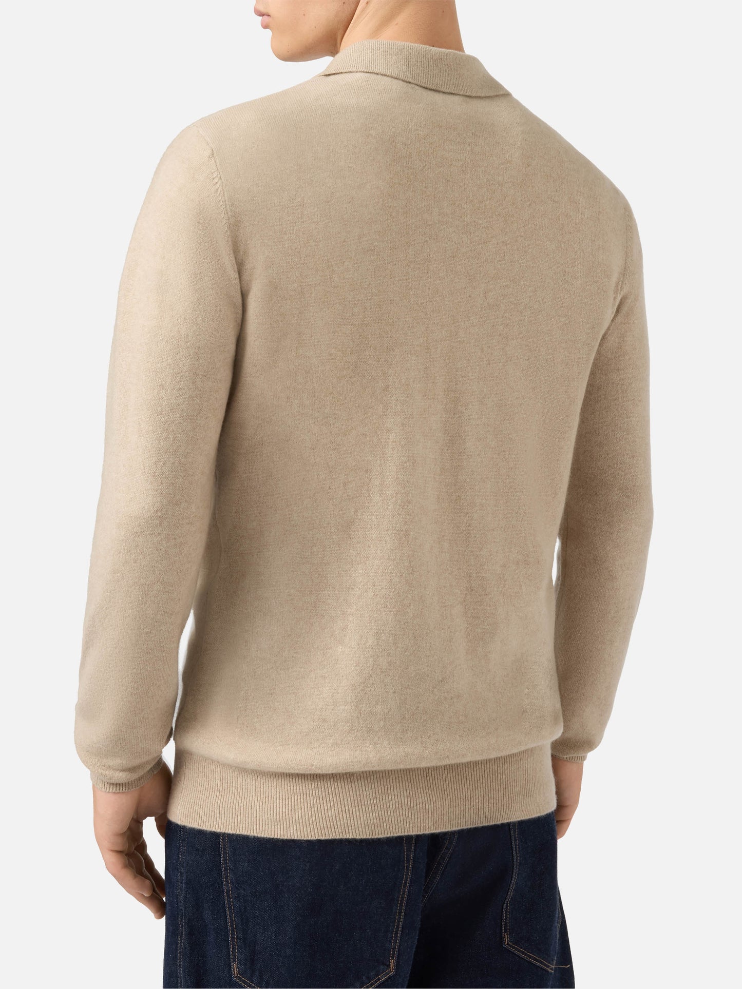 Polo in maglia di cashmere Covent beige