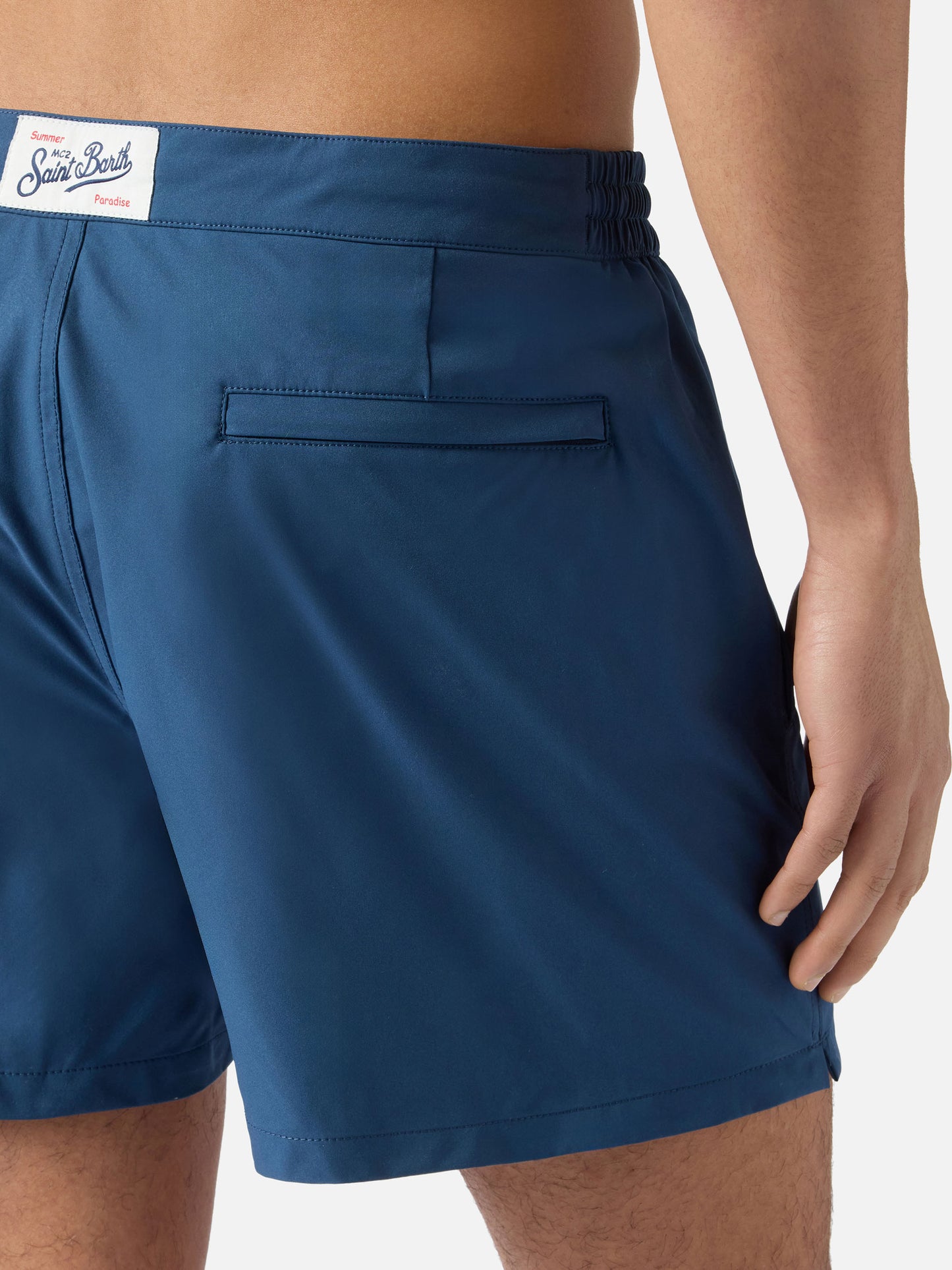 Capferrat swim shorts in navy blue with embroidered logo