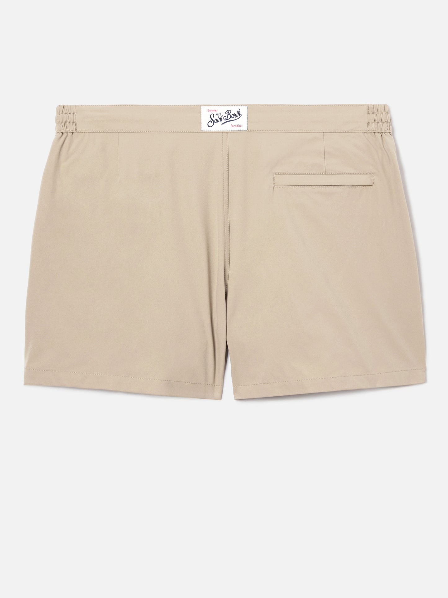 Capferrat swim shorts in beige with embroidered logo