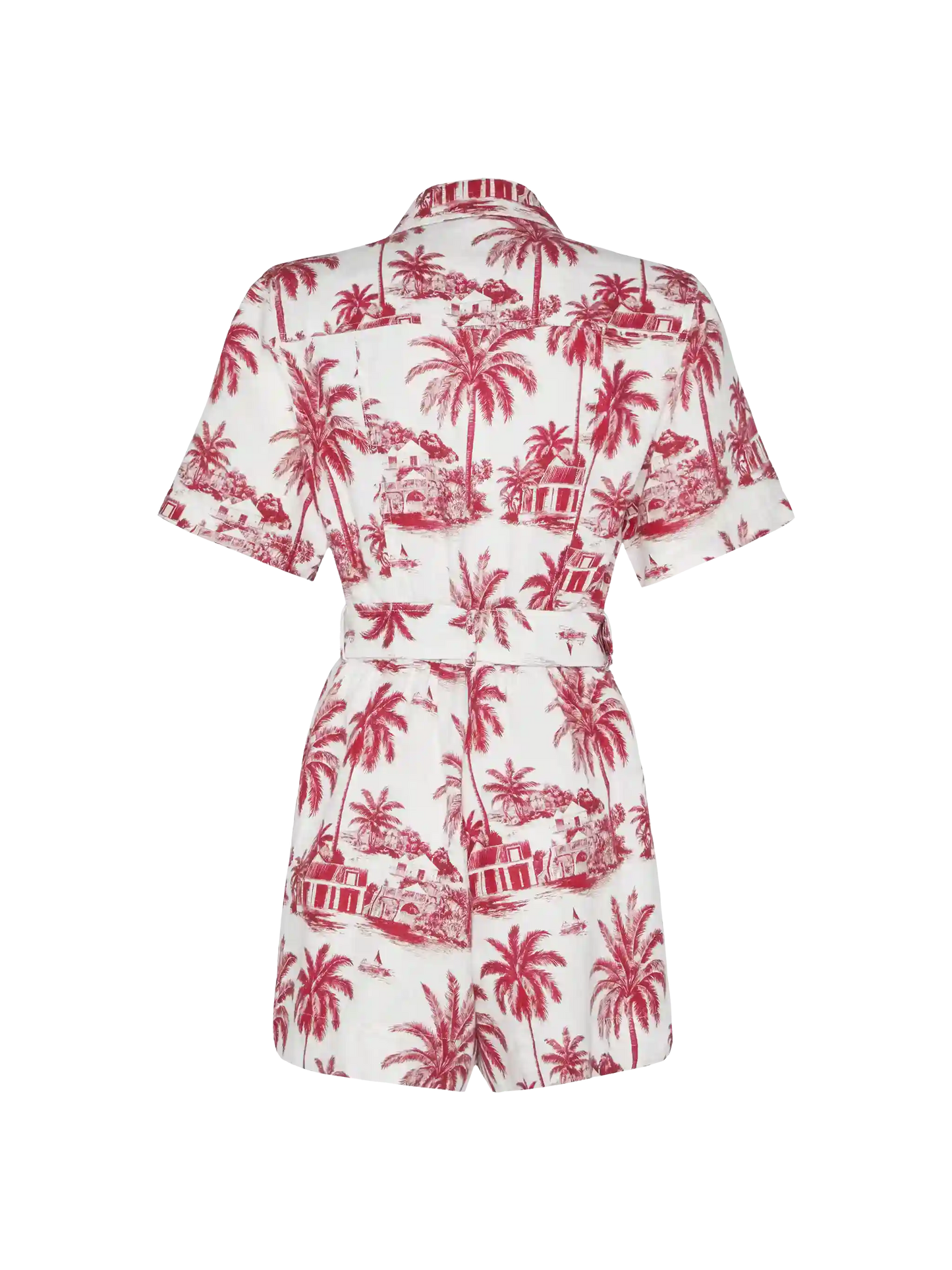 Carola Leinen-Playsuit mit Toile-de-Jouy-Print | AI BY RICKDICK SPECIAL EDITION