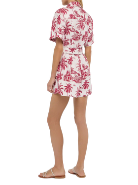Carola Leinen-Playsuit mit Toile-de-Jouy-Print | AI BY RICKDICK SPECIAL EDITION