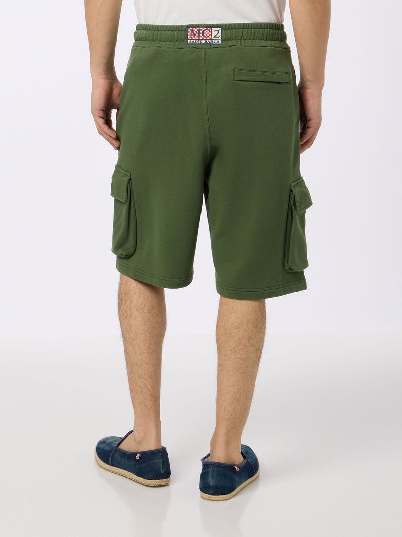 Kurze Cargohose für Herren in Militärgrün von Cargy