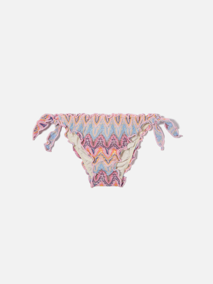 Cric multicolor raschel swim briefs in shades of pink