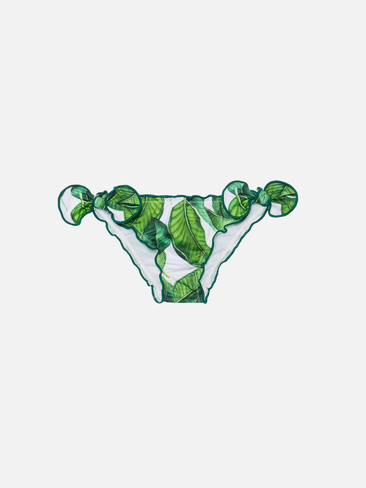 Cric classic swim briefs with banana leaves print