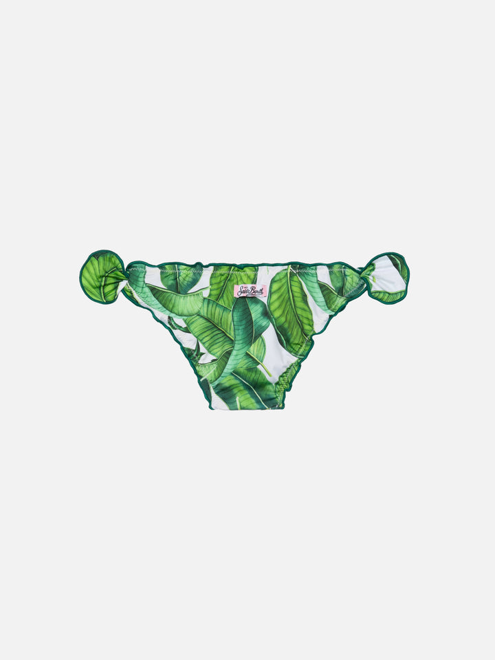 Cric classic swim briefs with banana leaves print