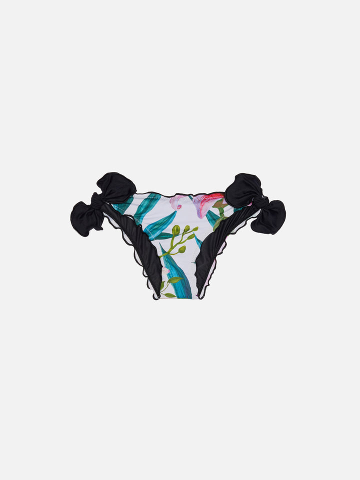 Girl swim briefs with tropical print - MC2 Saint Barth