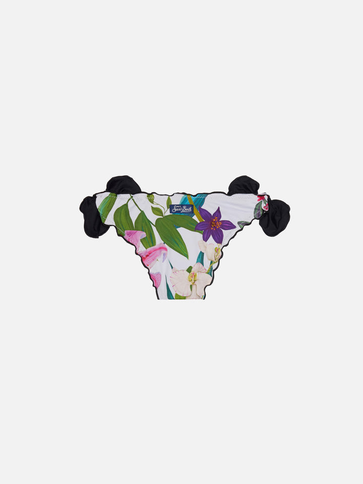 Girl swim briefs with tropical print - MC2 Saint Barth