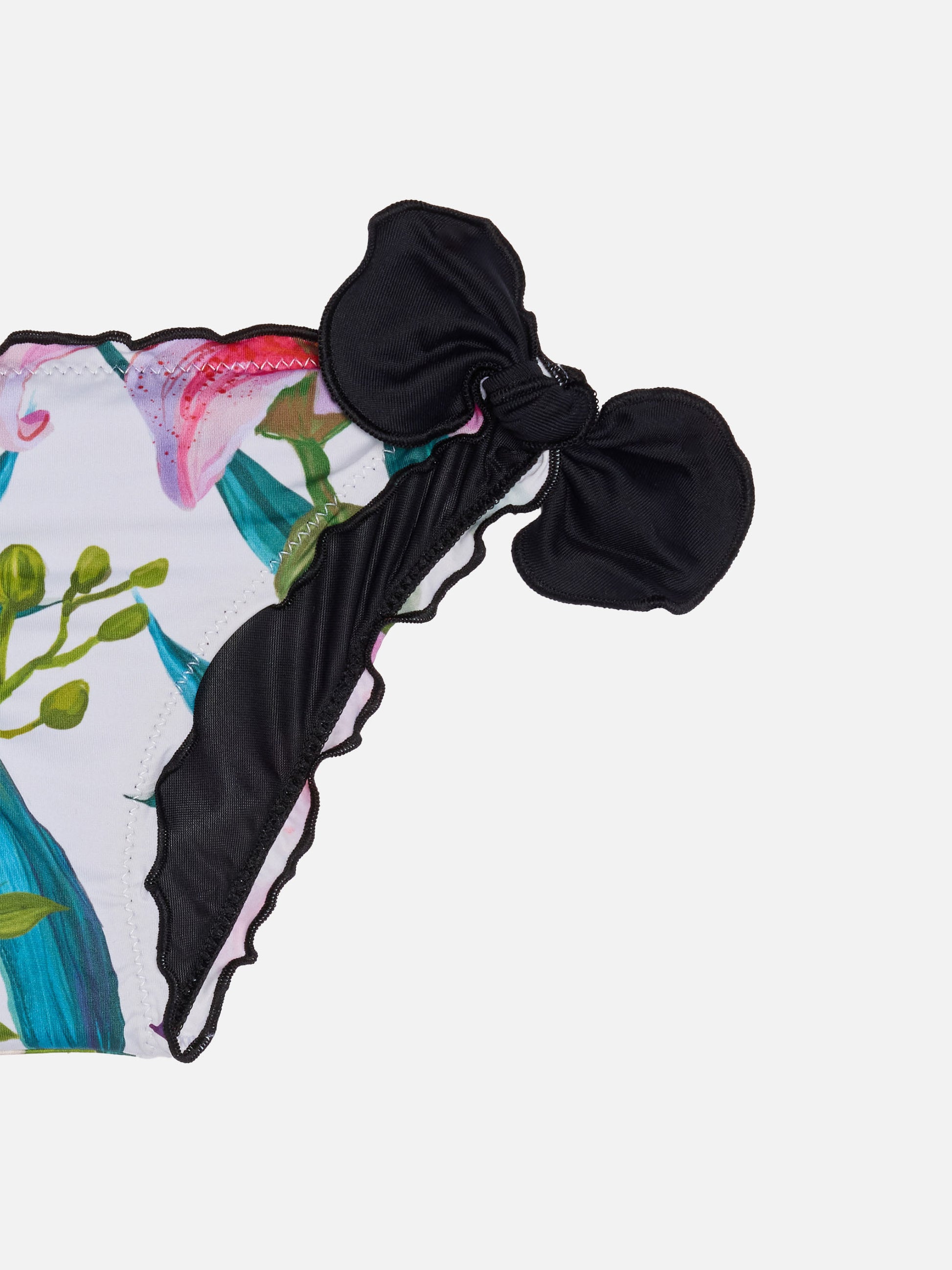 Girl swim briefs with tropical print - MC2 Saint Barth