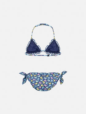 Bikini classico a triangolo Cris con stampa granchi