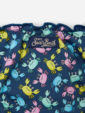 Cris klassischer Triangel-Bikini mit Krabben-Print