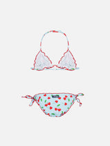 Cris classic triangle bikini with cherry and gingham print