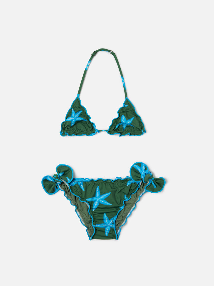Cris klassischer Triangel-Bikini mit Seestern-Print