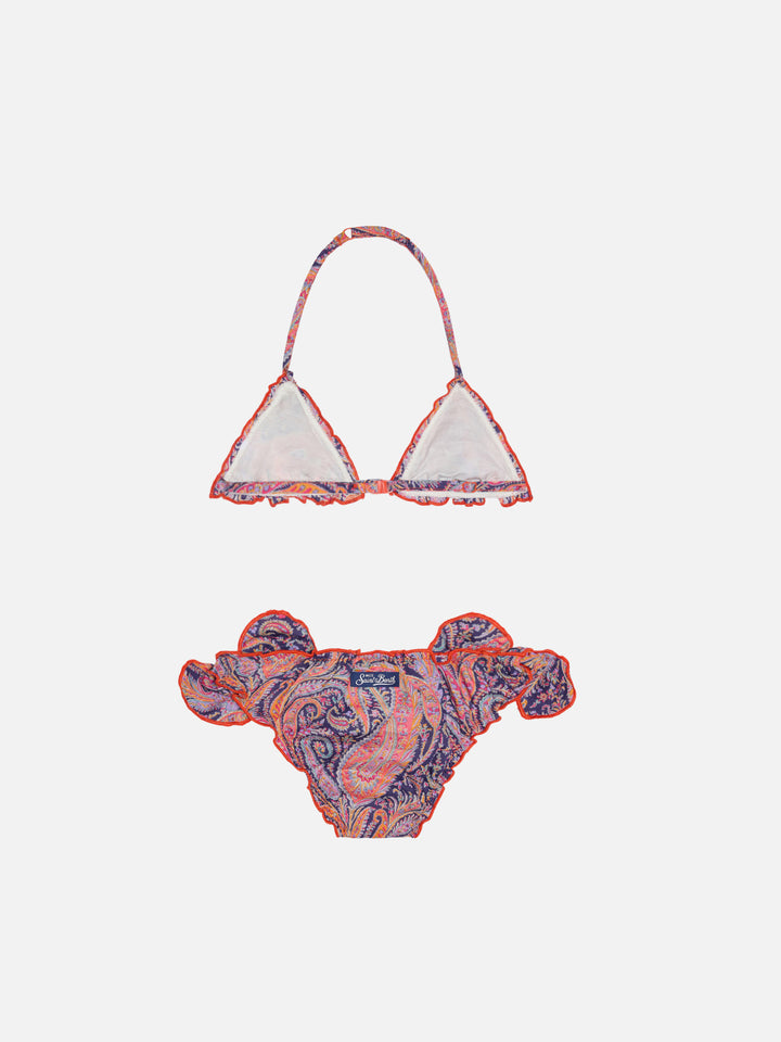 Bikini da bambina a triangolo con stampa Liberty | EDIZIONE SPECIALE LIBERTY