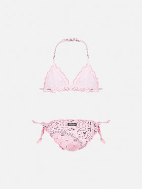 Cris klassischer Triangel-Bikini mit Bandanna-Print