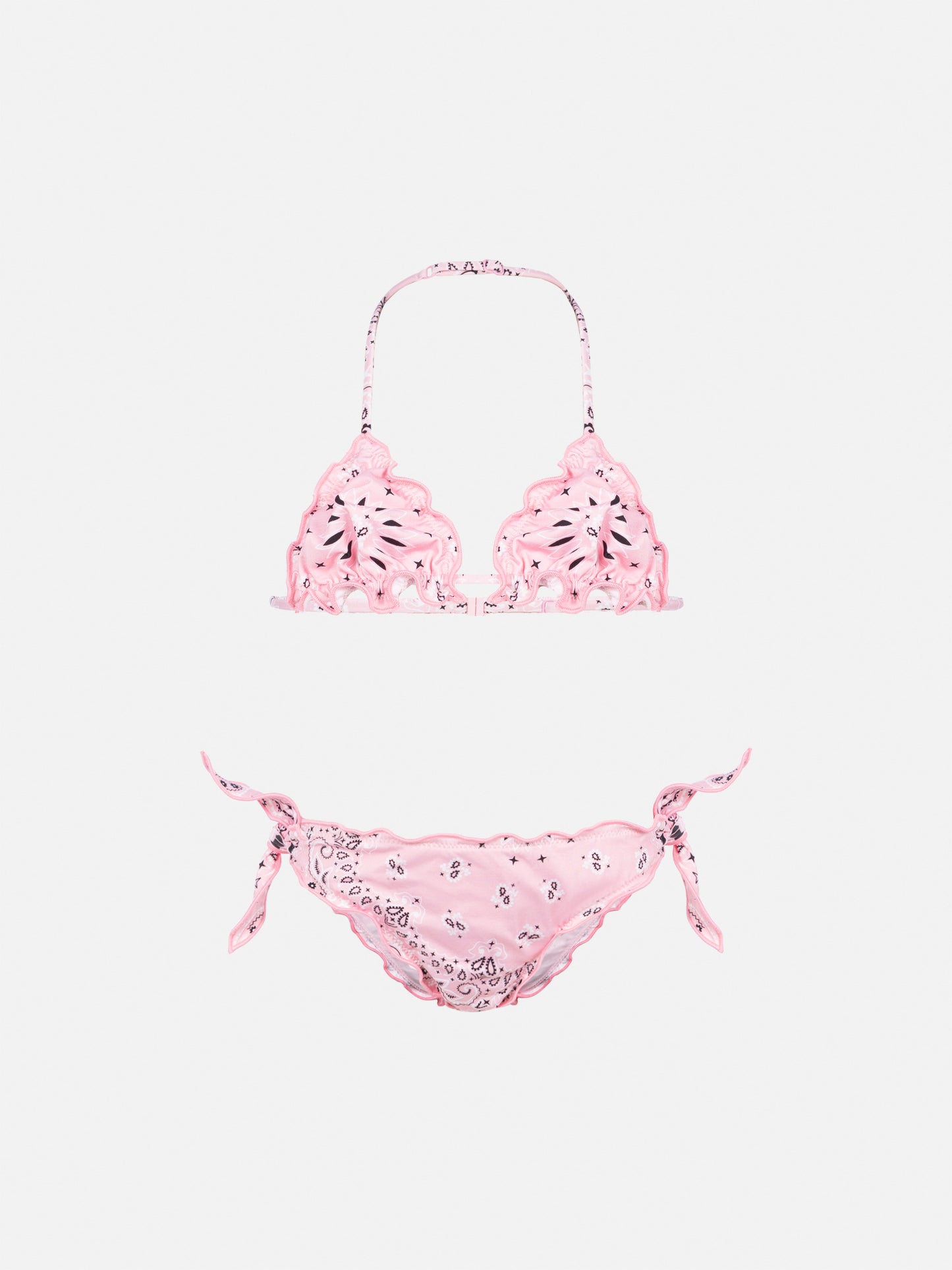 Cris klassischer Triangel-Bikini mit Bandanna-Print