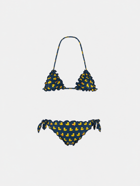 Bikini de triángulo para niña con estampado 
