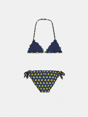 Bikini de triángulo para niña con estampado 