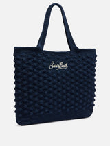 Borsa all'uncinetto blu navy