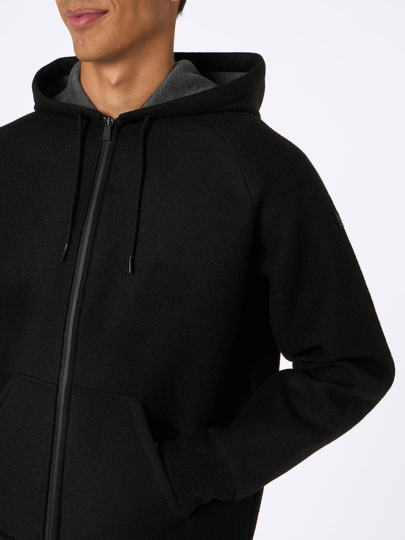 Man black cotton sweatshirt Carrel