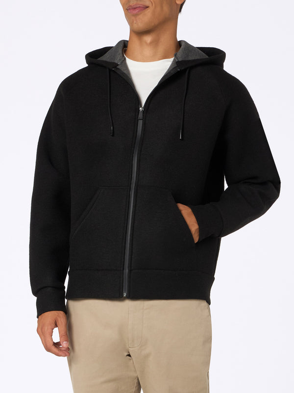 Man black cotton sweatshirt Carrel