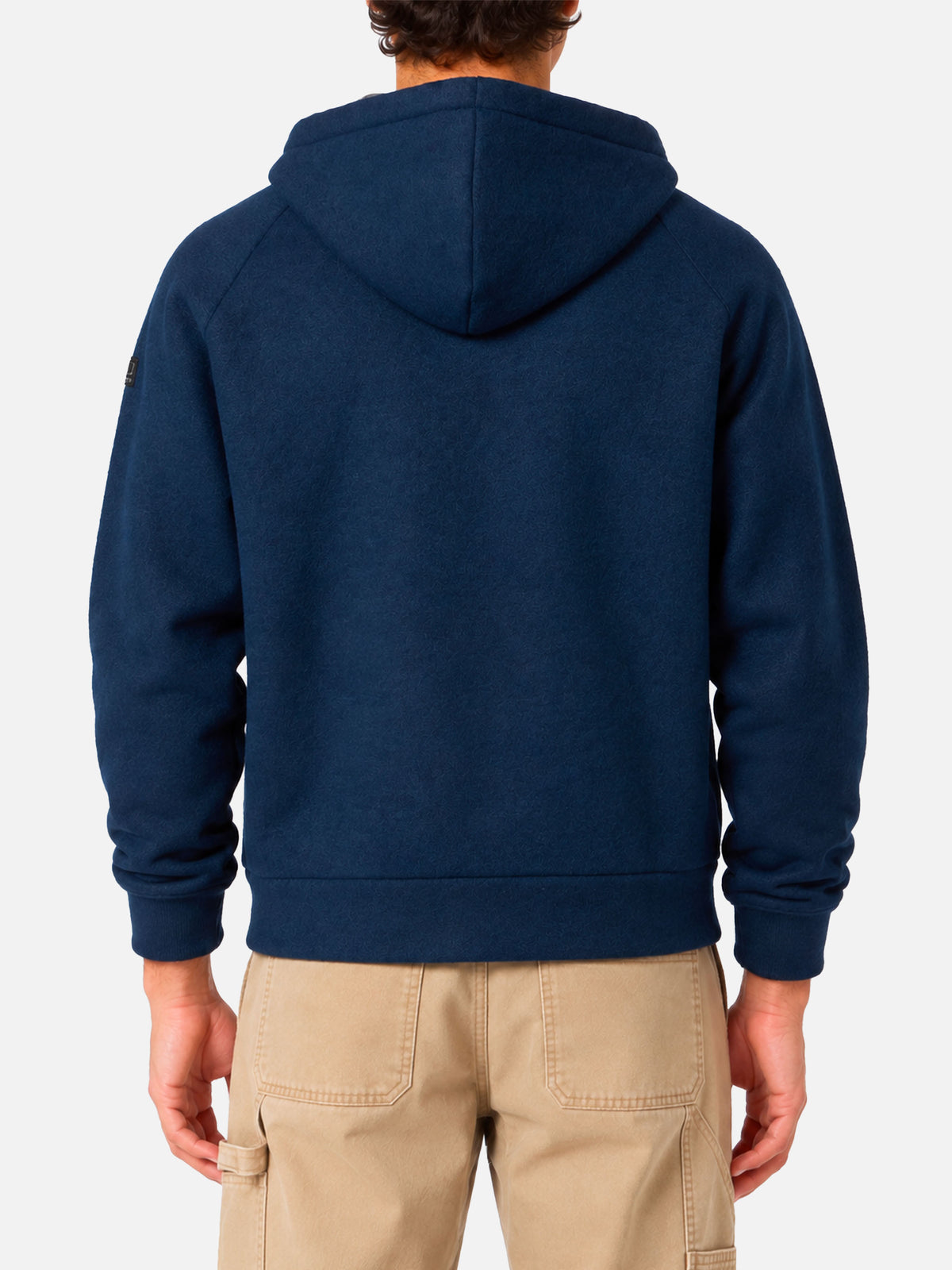 Sweat-shirt Carrel en tissu technique bleu marine uni 