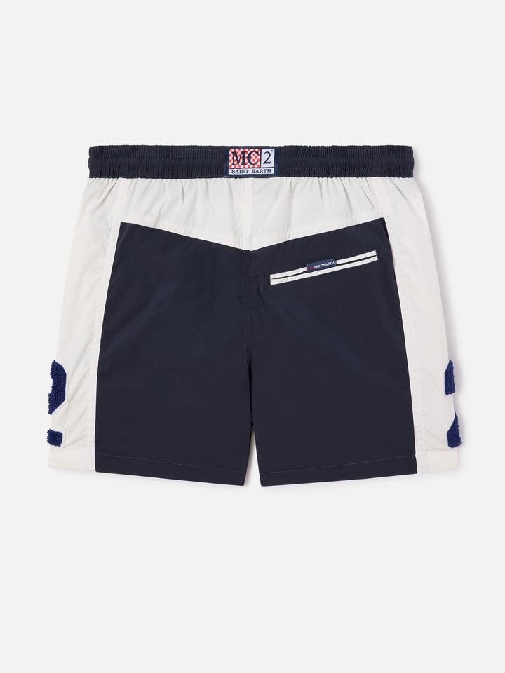 Badeshorts Cup Jr mit Streifen und Patch 
