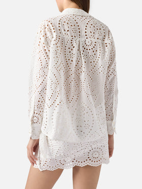 White broderie anglaise cotton Cristal shirt